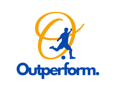 Outperform. T-Shirt aus 100% Bio Baumwolle mit gesticktem Logo, Premium Qualität - Red